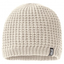 Jack Wolfskin Beanie Milton Cap - warm knitted hat with thermal lining - birch Women